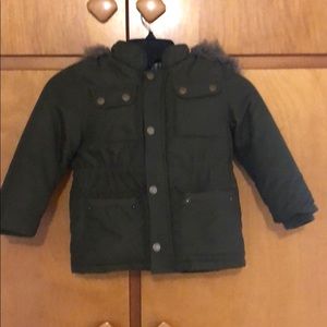 Carters army green winter coat